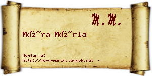 Móra Mária névjegykártya