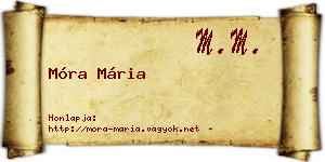 Móra Mária névjegykártya