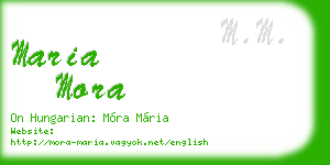 maria mora business card